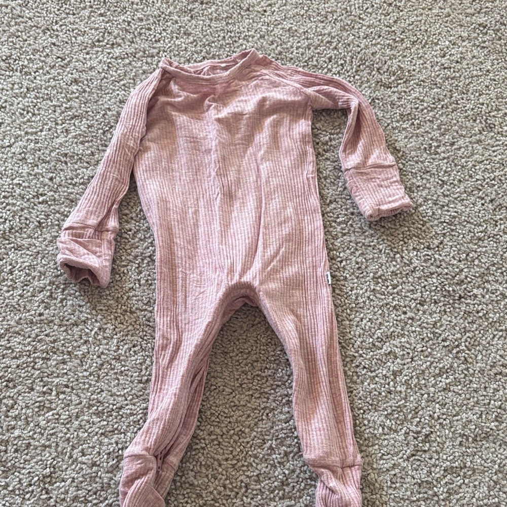 Little Sleepies Heather Mauve Crescent Zippy